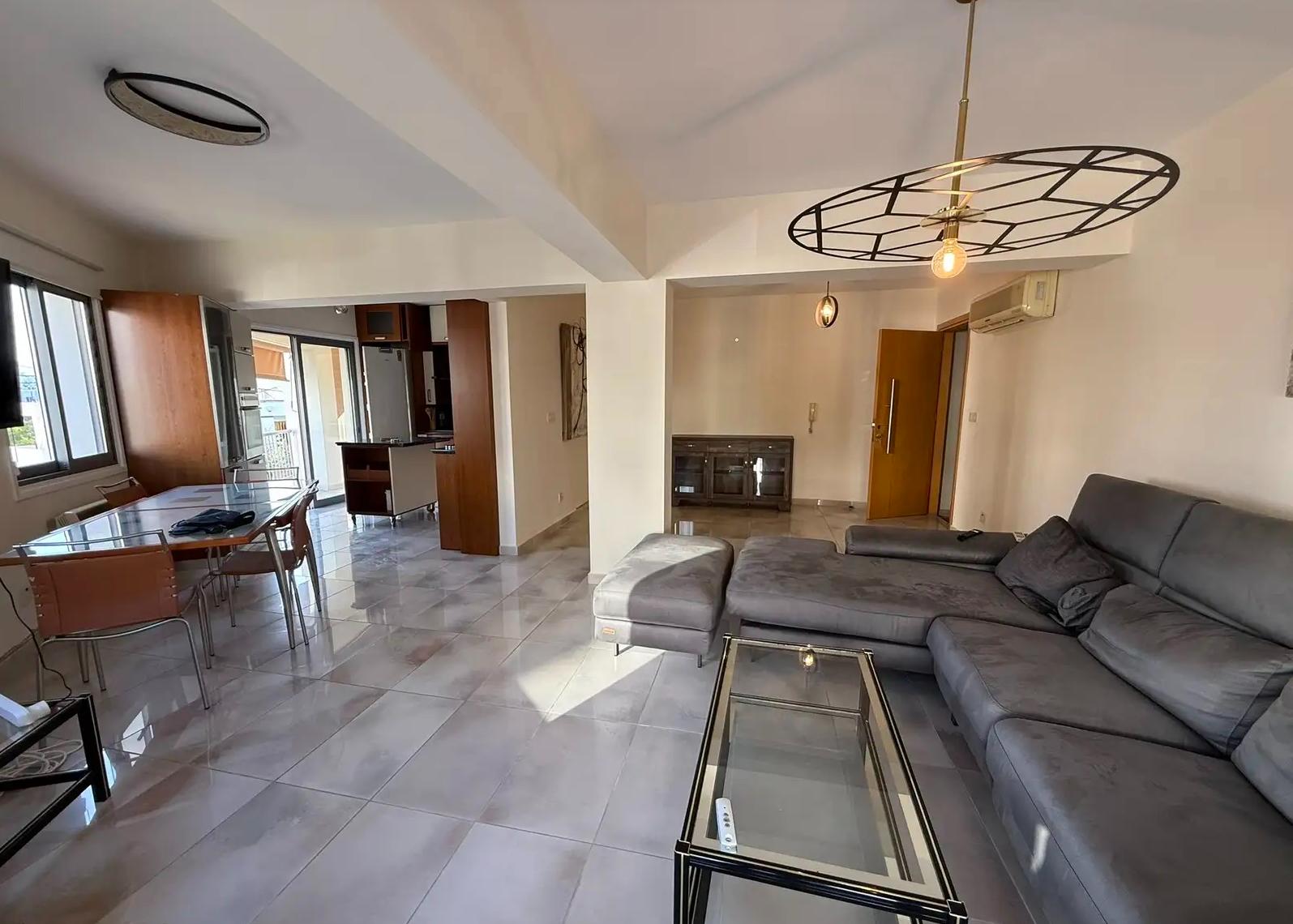 Three-bedroom apartment of 117 m2 for rent in Egkomi, Nicosia - Photo 1