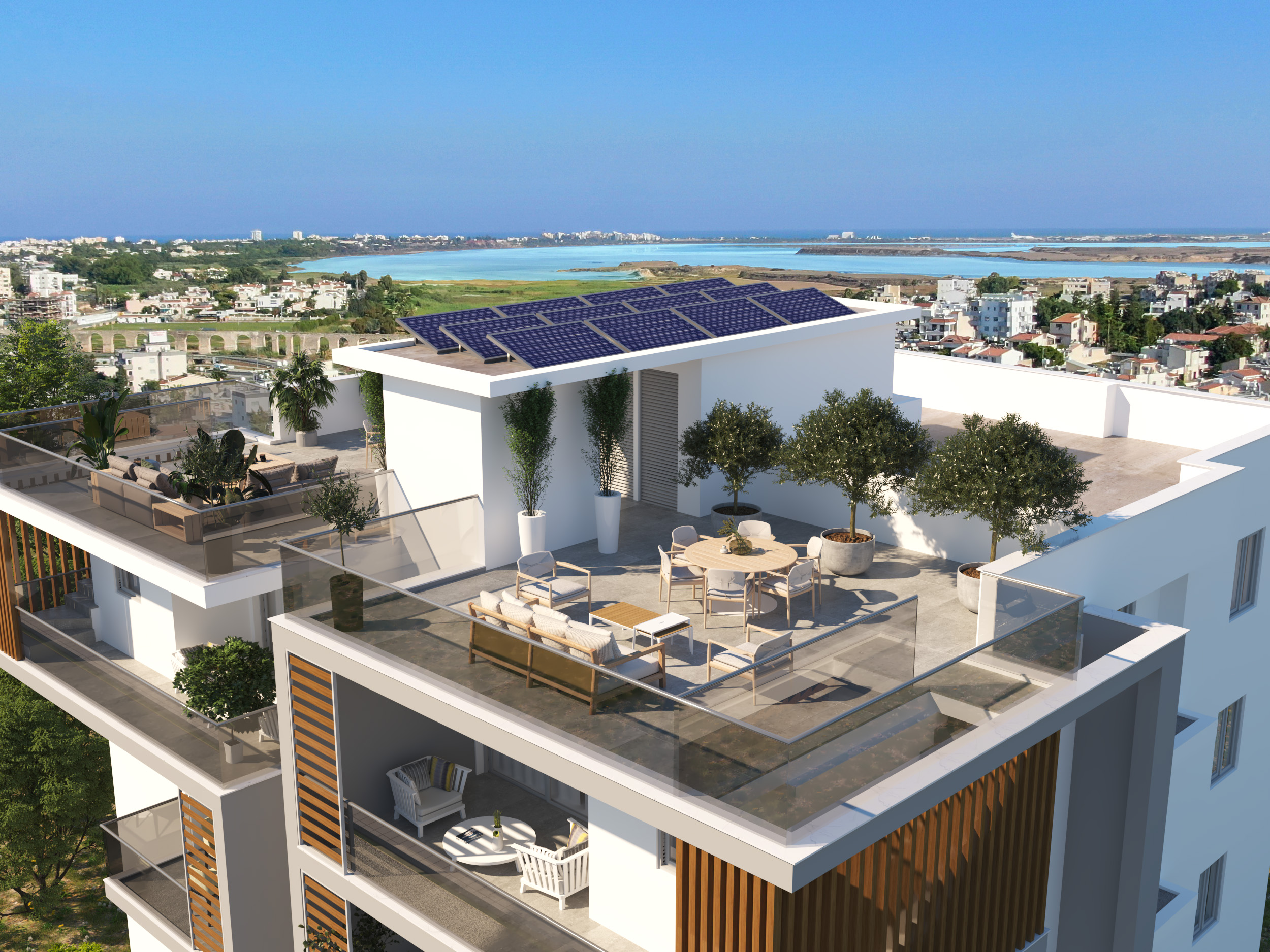 For sale a modern 2 bedroom penthouse with a roof terrace in Kamares, Larnaca - Photo 1